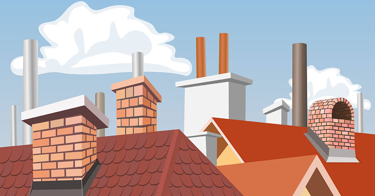 Dach Haus Schornstein