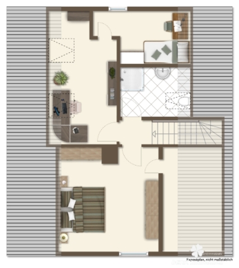 BERK Immobilien – Gepflegtes Einfamilienhaus mit schönem Garten in unverbaubarer Feldrandlage - DG visu (116340)