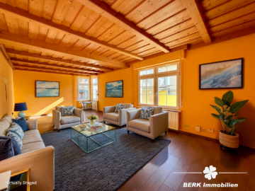 BERK Immobilien – Charmante Doppelhaushälfte mit vielseitigen Nutzungsmöglichkeiten in Offenbach-Bürgel - Einrichtungsvorschlag KI (115017)