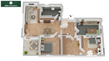 BERK Immobilien – Top gepflegtes ZFH mit gemütlichem Garten in schöner Lage von Laufach - Erdgeschoss (115589)