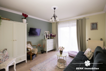 BERK Immobilien – gemütliche 3-Zimmer-Erdgeschosswohnung mit großer Terrasse, Balkon & Gartenzugang - Kinder-/Gäste-/Arbeitszimmer (116667)