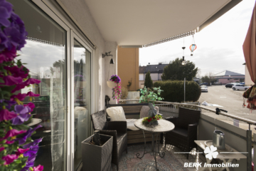 BERK Immobilien – gemütliche 3-Zimmer-Erdgeschosswohnung mit großer Terrasse, Balkon & Gartenzugang - Balkon (116676)