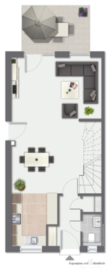 BERK Immobilien – Neubau-Doppelhaushälfte in Sailauf. Modern, hell & mit KfW40-Standard (förderfähig) - Erdgeschoss Links-immoGrafik-Exposeplan-36192013001-DINA4 (116607)