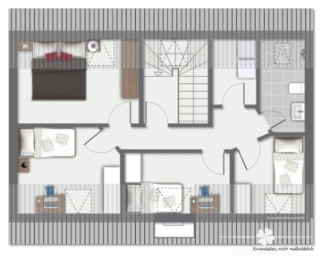 BERK Immobilien – Zwei in einem als Kapitalanlage: Zwei Wohneinheiten, ca. 6 % Rendite in Eschau - Grundriss_DG_linkes_haus (116188)