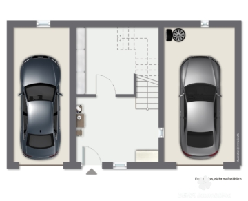 BERK Immobilien – Zwei in einem als Kapitalanlage: Zwei Wohneinheiten, ca. 6 % Rendite in Eschau - Grundriss EG linkes Haus (116186)