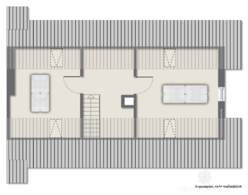 BERK Immobilien – Zwei in einem als Kapitalanlage: Zwei Wohneinheiten, ca. 6 % Rendite in Eschau - Grundriss DG rechtes Haus (116191)