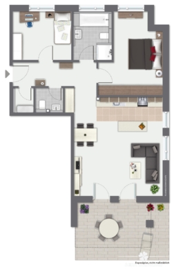 RESERVIERT – BERK Immobilien – EG Wohnung mit eigenem Garten in Frankfurt-Oberrad - Grundriss (115441)