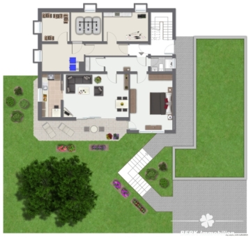 BERK Immobilien – Gestaltungsfreiheit – teilvermietetes Wohnhaus für Eigennutzer oder Anleger in Stadtprozelten - Grundriss Keller - Erdgeschoss (115000)