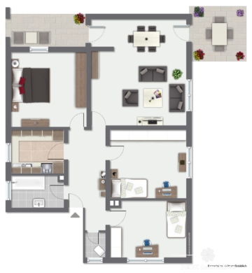 BERK Immobilien – Charmante Erdgeschosswohnung mit Gartenidylle in Daxberg - Erdgeschoss-immoGrafik-Exposeplan-36192013401-K1-DINA4 (116108)