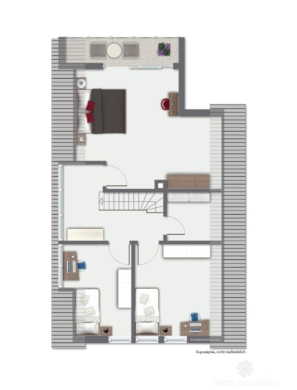 BERK Immobilien – modern saniertes ZFH in zentraler Lage von Haibach mit traumhafter Maisonette-Wohnung - Grundriss Wohnung II DG (116826)