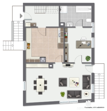 BERK Immobilien – Sanierungsbedürftiges Einfamilienhaus mit Ausbaureserve in Volkersbrunn - Grundriss EG (115916)