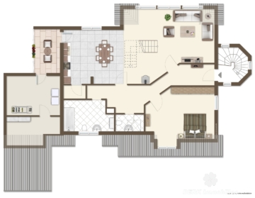 BERK Immobilien – Traumhafte 5-Zimmer Maisonette Wohnung in bevorzugter Lage von Schaafheim/ Radheim - EG visual (116866)
