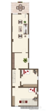 BERK Immobilien – Geräumige DHH sucht Handwerker! – Familienobjekt mit Garage und großzügigem Garten - OG visu (116375)