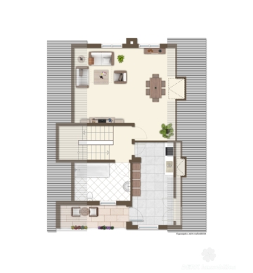 BERK Immobilien – Charmantes Einfamilienhaus mit Doppelgarage und großem Grundstück in Mainaschaff - Grundriss DG (vis.) (116896)